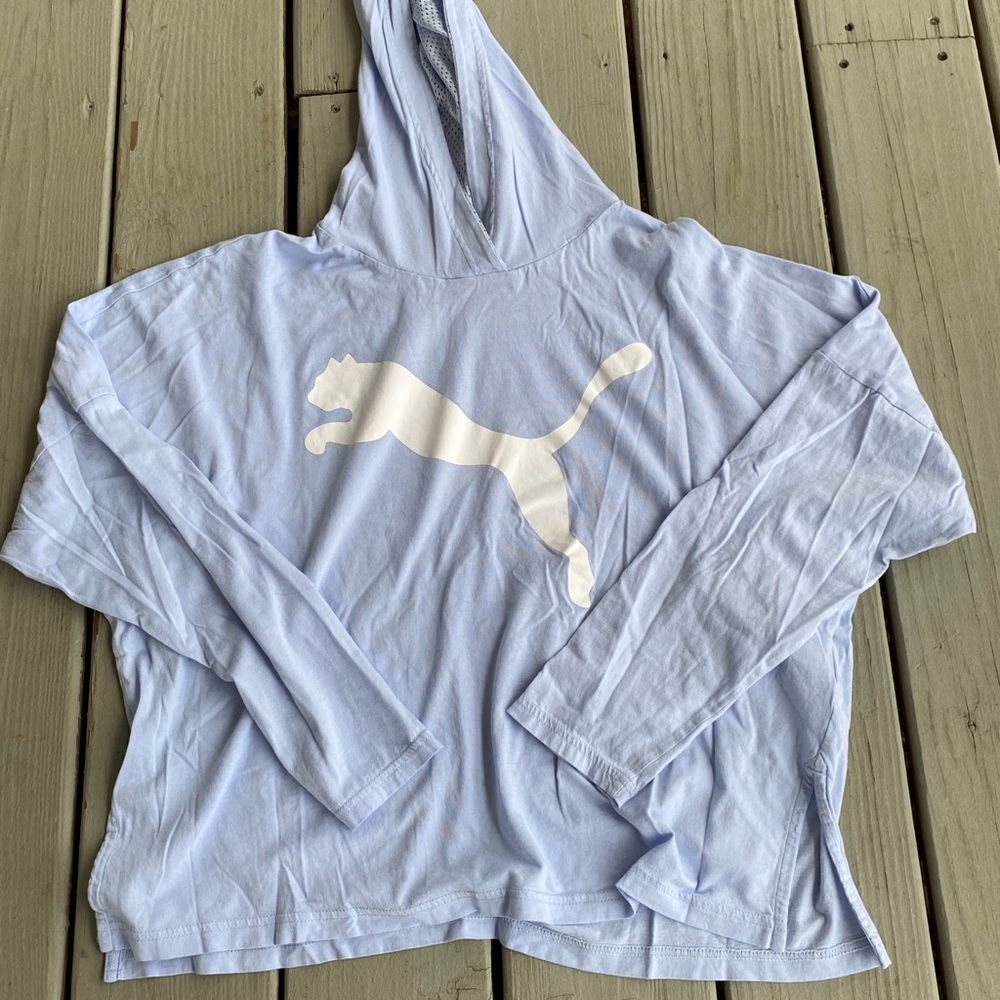 Puma Long Sleeve Crop Top with Hood